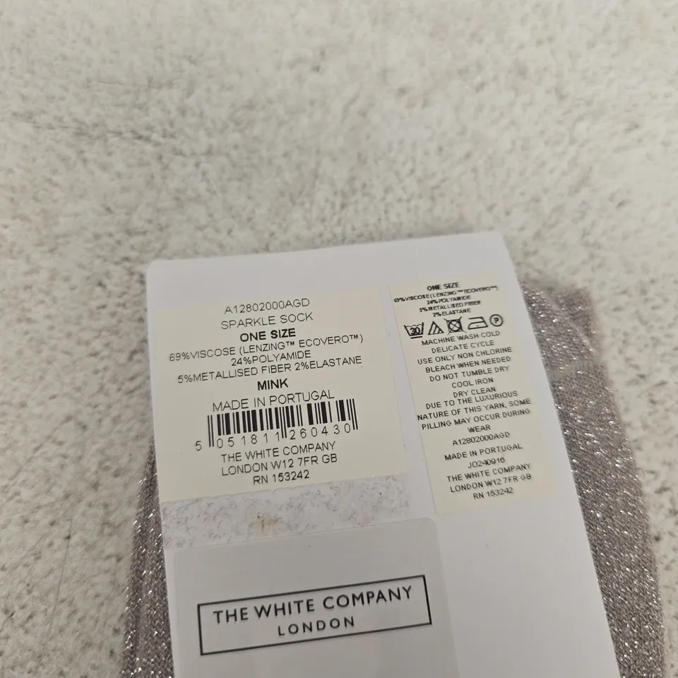THE WHITE COMPANY ONE SIZE SPARKLE SOCK