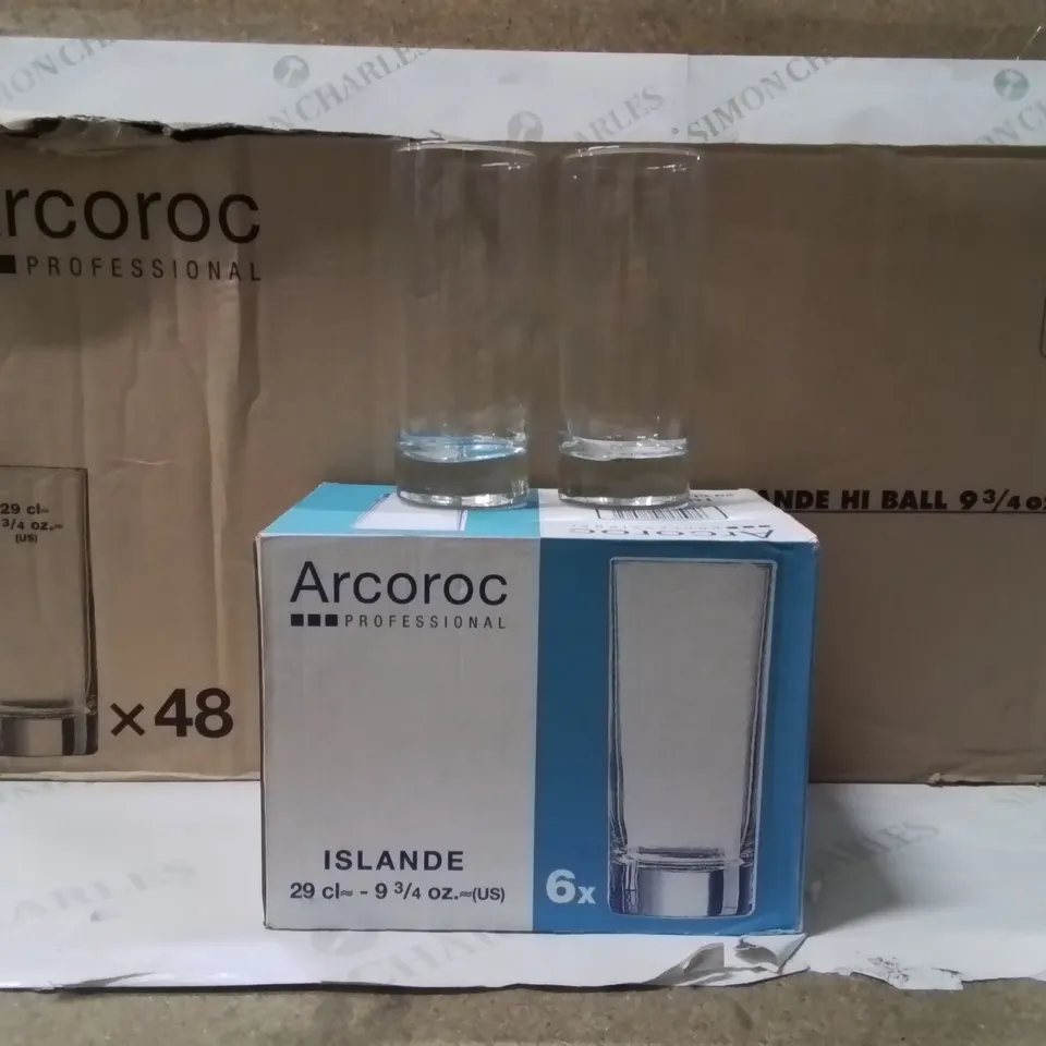BOXED ARCOROC ISLANDE HI BALL SET OF 48