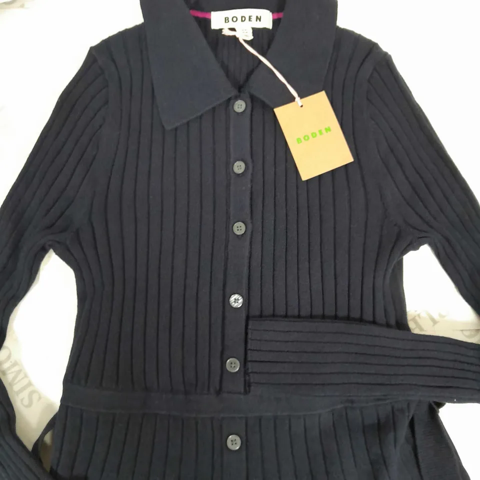 BODEN NAVY LONG SLEEVE DRESS - UK 8P