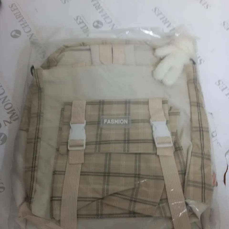 FASHION CREAM BACKPACK BAGGED