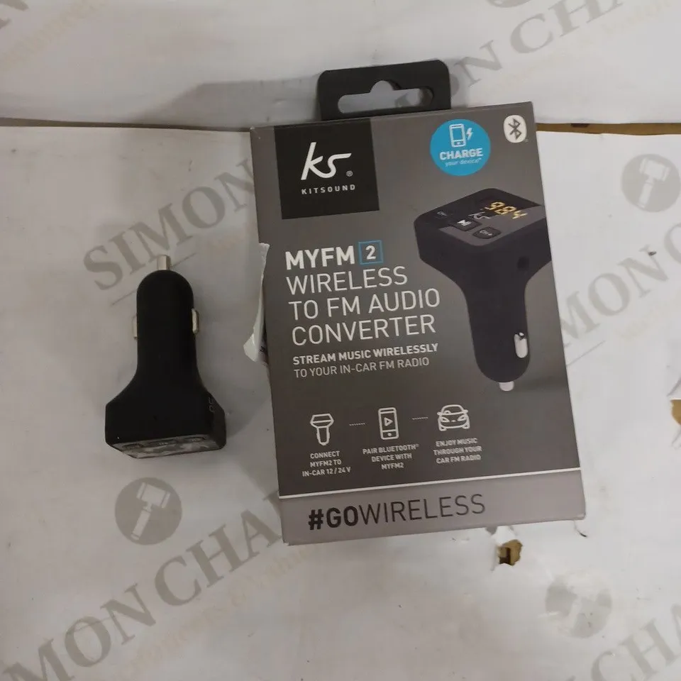 KITSOUND MYFM 2 WIRELESS FM AUDIO TRANSMITTER 
