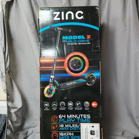 BOXED ZINC MODEL Z KIDS ELECTRIC SCOOTER - BLACK 