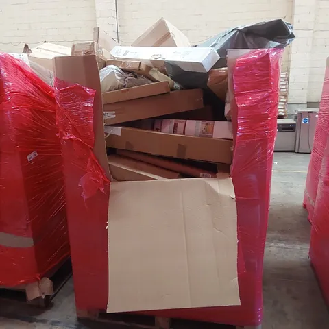 PALLET OF ASSORTED HOUSEHOLD GOODS AND PRODUCTS TO INCLUDE; BOXED FURNITURE, SAFETY GATES ETC