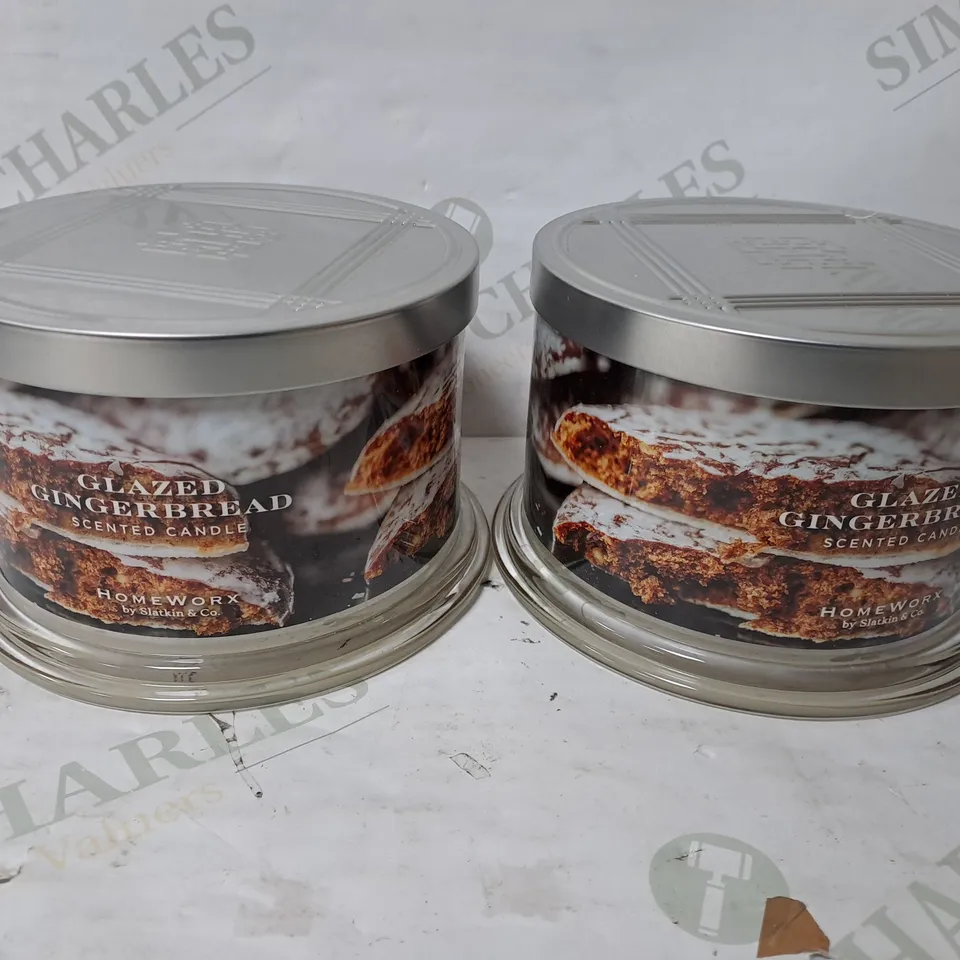BOXED HOMEWORX BY SLATKIN & CO SET OF 2 SCENTED CANDLES