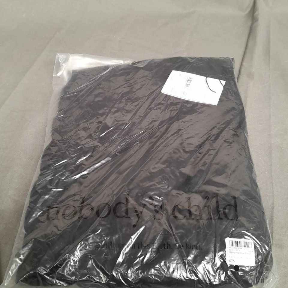 SEALED NOBODYS CHILD MALENA PLEAT FRONT TROUSERS IN BLACK - UK 18