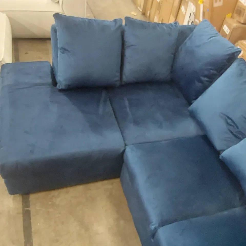 QUALITY DESIGNER 4 SEATER VELVET CORNER SECTIONAL SOFA