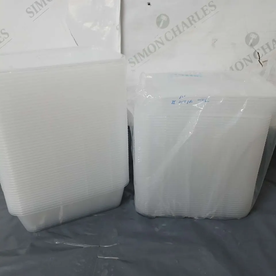 50 CLEAR TUPPERWARES WITH LIDS