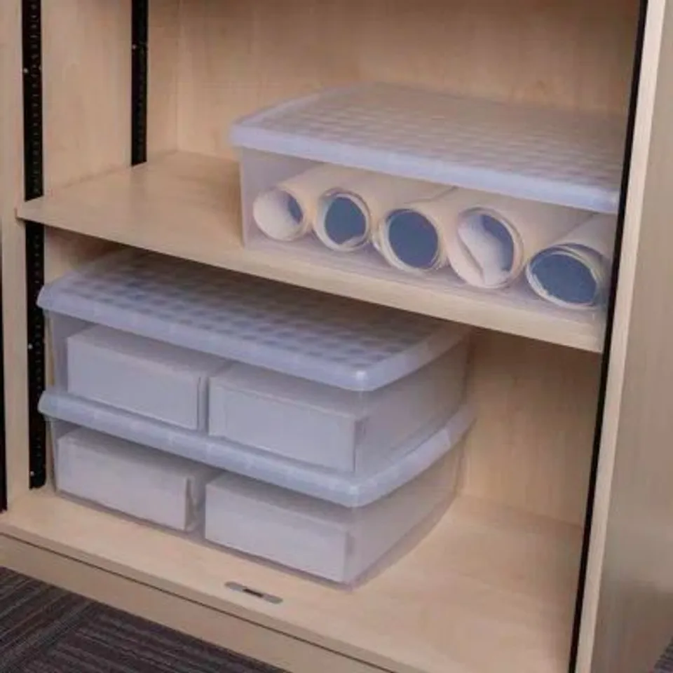 BOXED WHAM CLIP RECTANGULAR PLASTIC STORAGE BOXES WITH SECURE CLIP LOCK