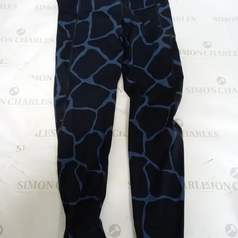 SWEATY BETTY ZERO GRAVITY 7/8 LENGTH LEGGINGS IN BLACK/BLUE - UK XS
