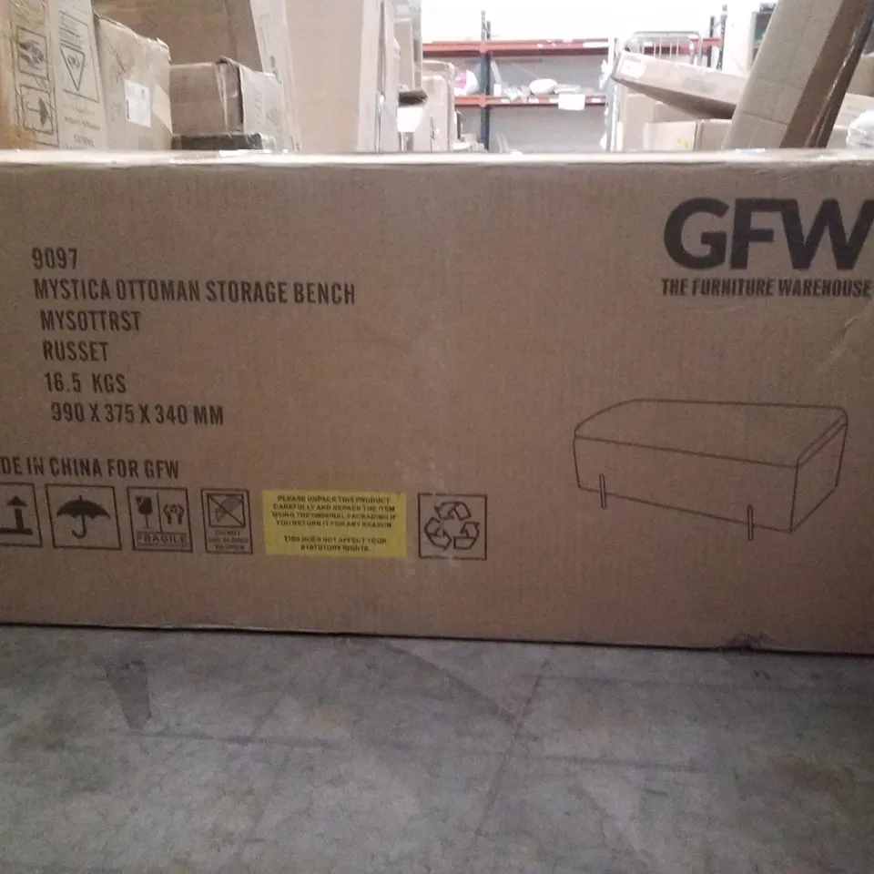 BOXED MYSTICA OTTOMAN STORAGE BENCH 1 BOX
