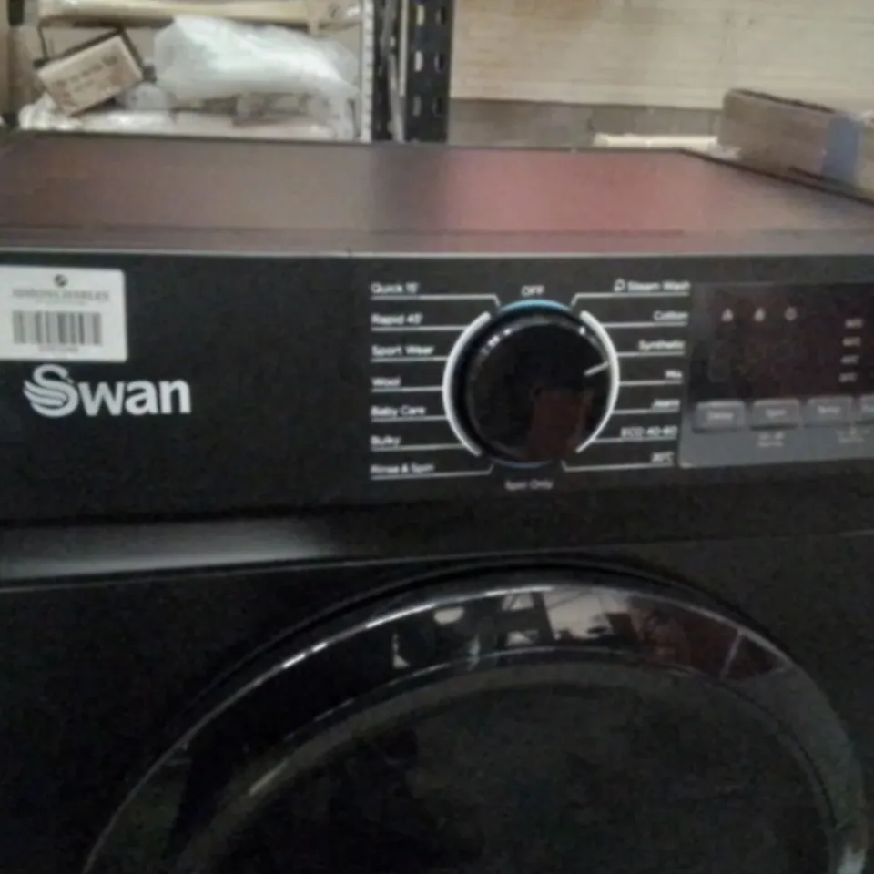 SWAN SW75120B 8KG 1400 SPIN FREESTANDING WASHING MACHINE - BLACK