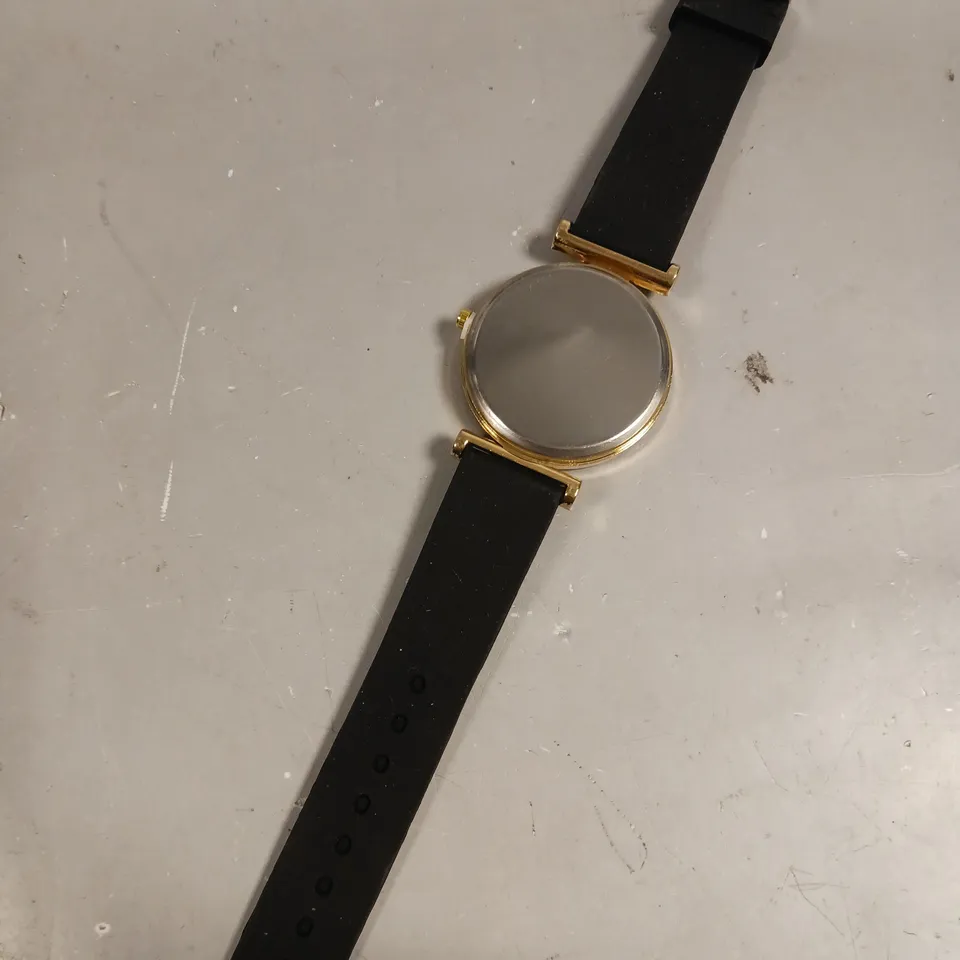 D&G TIME LADIES BLACK RUBBER STRAP WATCH