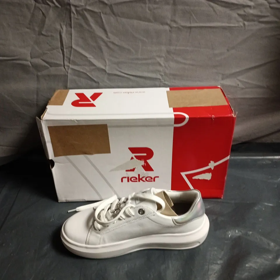 RIEKER WHITE TRAINERS – BOXED - SIZE EUR 37