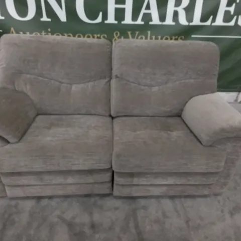 DESIGNER G PLAN MADE STRATFORD DESTINY STORMFABRIC MANUAL RECLINING TWO SEATER SOFA