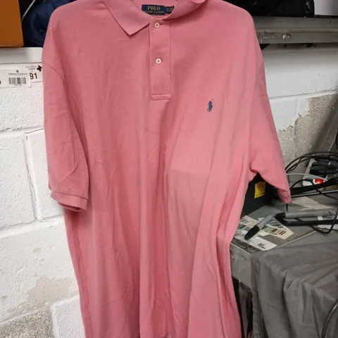 RALPH LAUREN POLO SHIRT – PINK, MEN'S SIZE 2XL