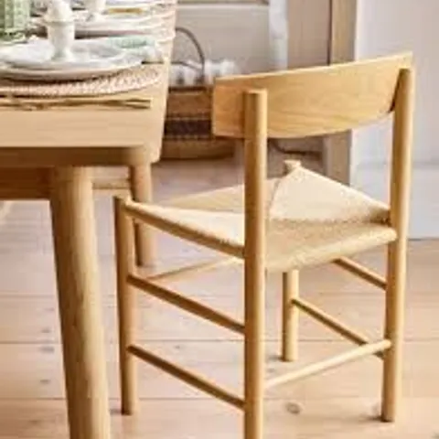 BOXED LONGWORTH OAK DINING CHAIR NATURAL RAW OAK