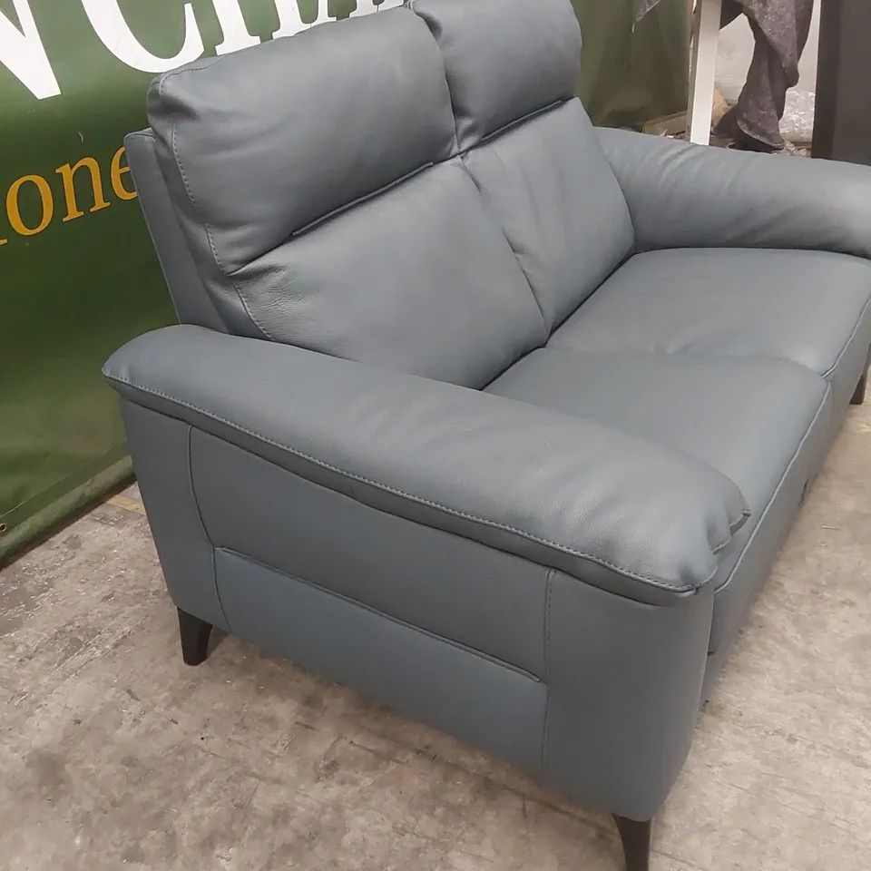 QUALITY DESIGNER ITALIAN MADE OLIVER SMALL 2 SEATER LEATHER SOFA