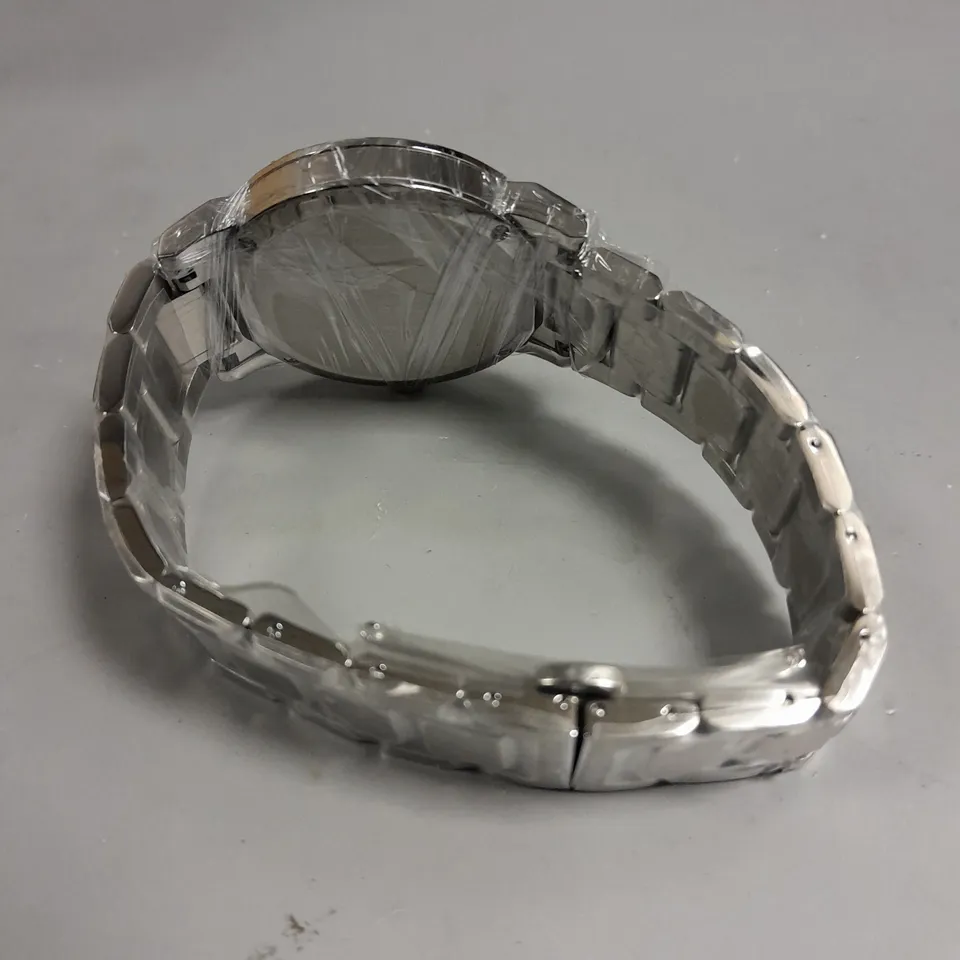 BURBERRY BLUE DIAL DARK GREY ION-PLATED MEN'S WATCH