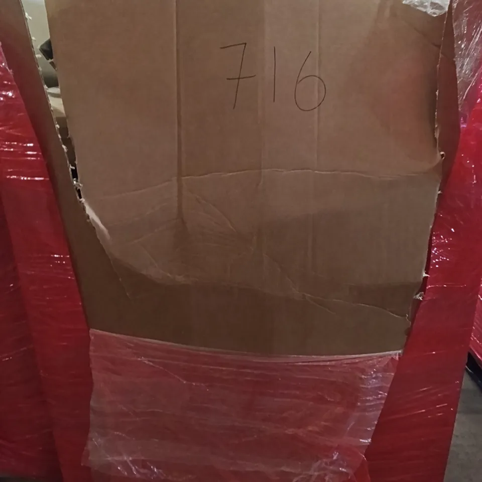 PALLET OF ASSORTED HOUSEHOLD GOODS AND PRODUCTS TO INCLUDE; KICK SCOOTERS, CEILING LIGHT, LARGE QUANTITY OF BUCKETS, BOXED FURNITURE ETC