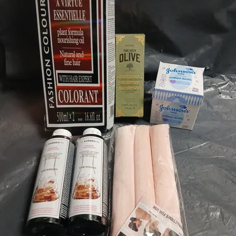 APPROXIMATELY 15 ASSORTED HEALTH & BEAUTY PRODUCTS TO INCLUDE COTTON BUDS, HAIR COLORANT, DISPOSABLE RAZORS ETC 