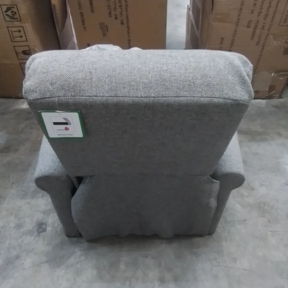 DESIGNER EASY CHAIR IN GREY FABRIC