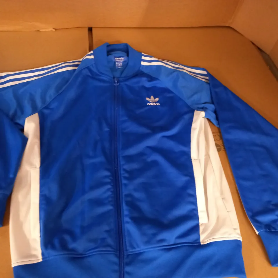 ADIDAS BLUE ZIP THROUGH JACKET - UK L