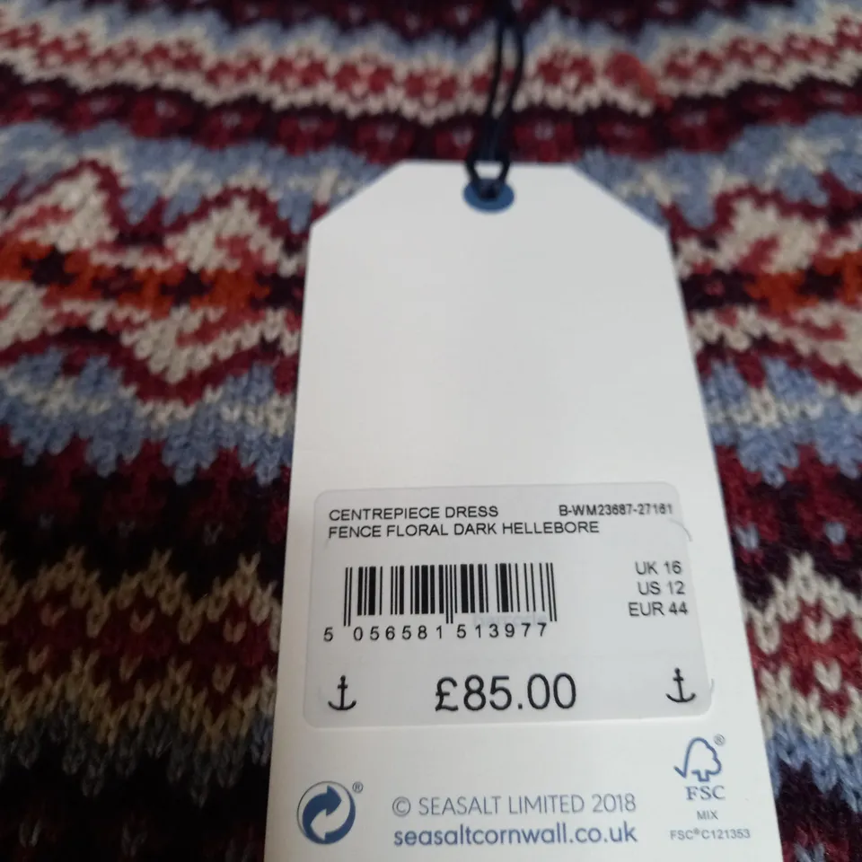 SEASALT CORNWALL WOOL CENTERPIECE DRESS SIZE 16