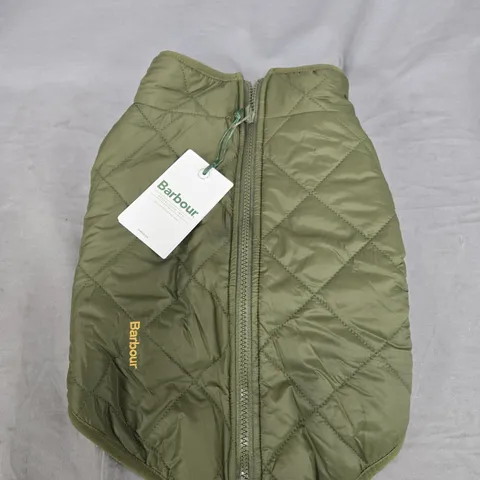 BARBOUR DOGS REVERSIBLE QUILTED BORG FLEECE - M