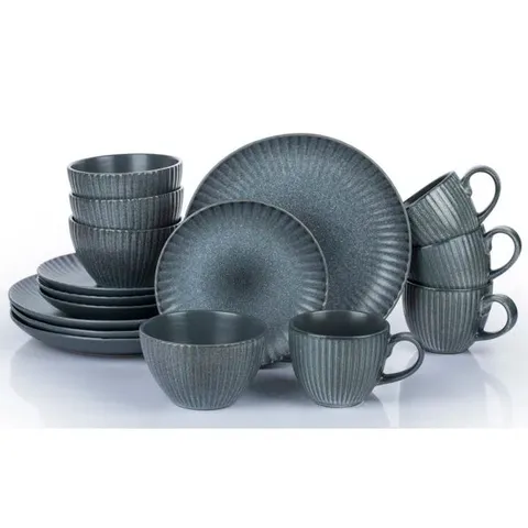 BOXED RIGOBERTO 16 PIECE DINNERWARE SET, SERVICE FOR 4  (1 BOX)