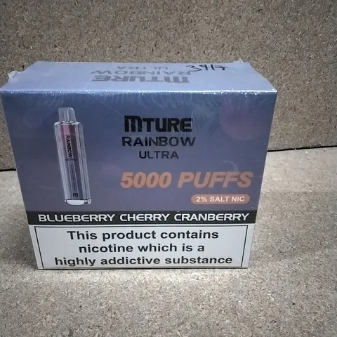 BOXED & SEALED MTURE RAINBOW ULTRA 5000 PUFF DISPOSABLE E-CIGERETTE