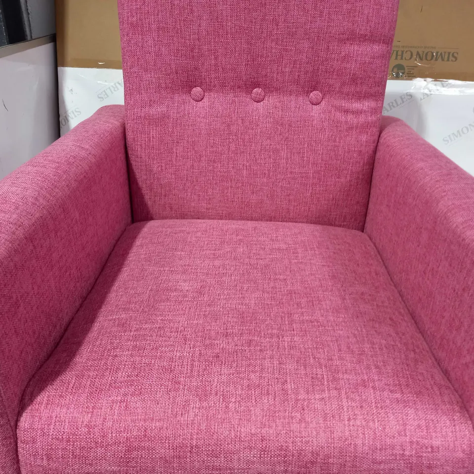 DESIGNER ARM CHAIR IN PINK