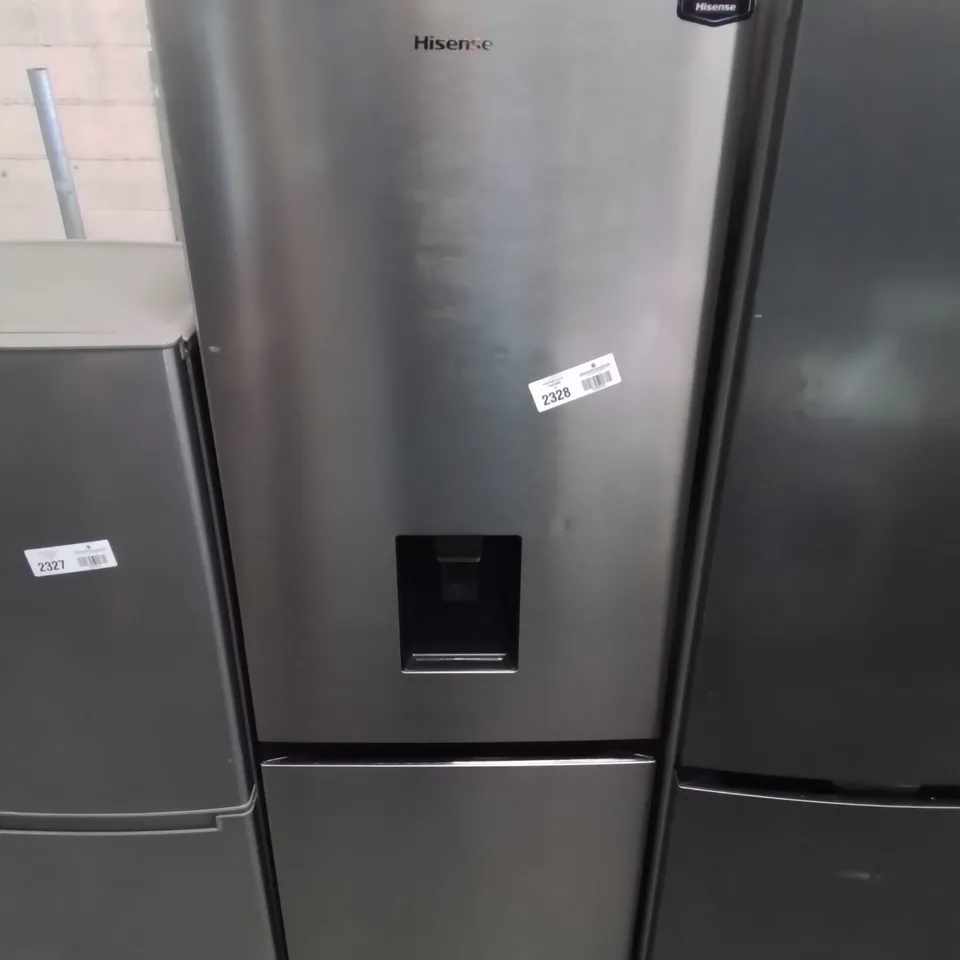 HISENSE RB390N4WCE 186CM HIGH 60/40 NO FROST FRIDGE FREEZER - STAINLESS STEEL - E RATED