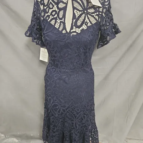 PHASE EIGHT LULA LACE DRESS IN NAVY SIZE 8
