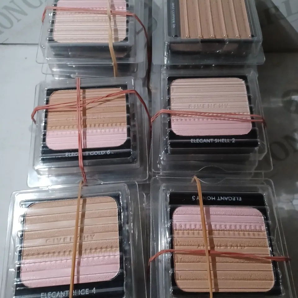 LOT OF APPROX 20 ASSORTED GIVENCHY POWDER TESTERS TO INCLUDE FOUNDATION/HIGHLIGHTER & MATISSIME FOUNDATION #MAT COPPER 18 