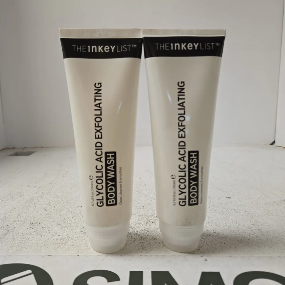 THE INKEY LIST GLYCOLIC ACID EXFOLIATING BODY WASH – TWIN PACK