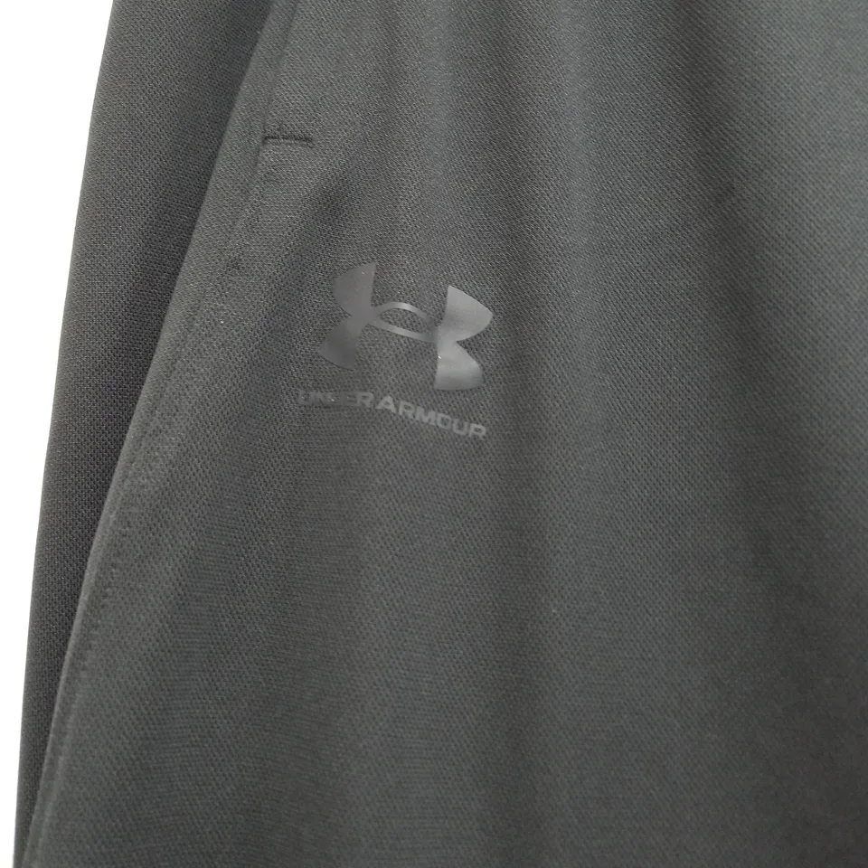 UNDER ARMOUR PIQUE TRACKSUIT BOTTOMS IN BLACK - XL
