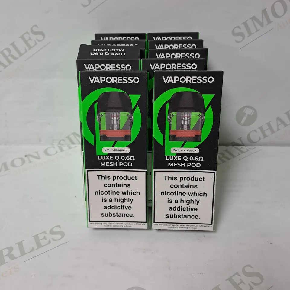 10 BOXED VAPORESSO LUXE Q 0.6 OHM MESH POD 