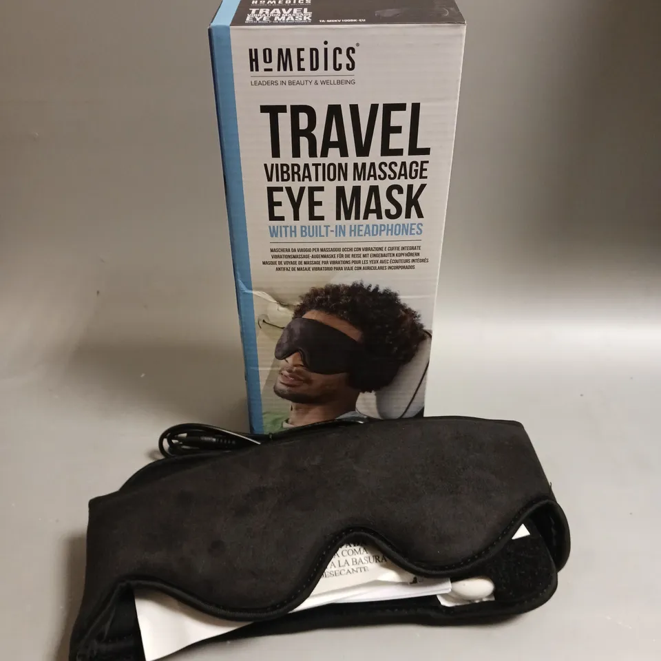 BOXED HOMEDICS TRAVEL VIBRATION MASSAGE EYE MASK 