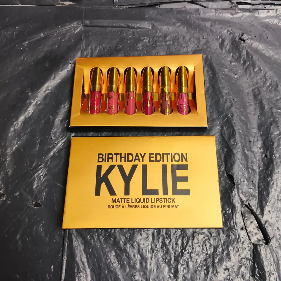 KYLIE COSMETICS BIRTHDAY EDITION MATTE LIQUID LIPSTICK KIT – 6 MINI LIPSTICKS (KRISTEN, EXPOSED, CANDY K, LEO, DOLCE K, KOKO K)