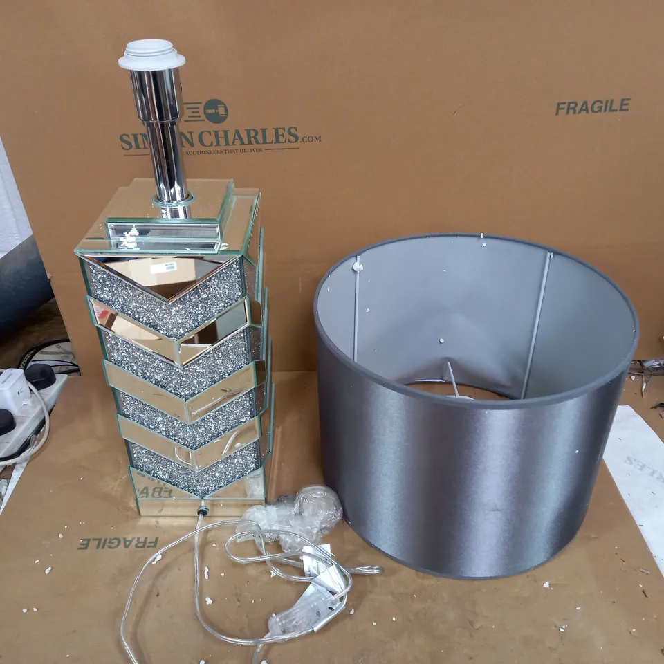 JM BY JULIEN MACDONALD ENCAPSULATED CRYSTAL CHEVRON LAMP