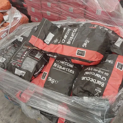PALLET CONTAINING A LARGE QUANTITY OF CHARCOAL BRIQUETTE BAGS 