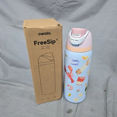 BOXED OWALA FREESIP STAINLESS STEEL BOTTLE (945ML)