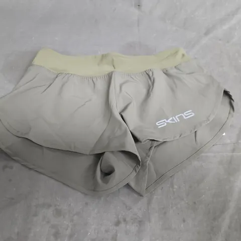 SKINS SERIES-3 WOMEN'S RUN SHORTS KHAKI – XS