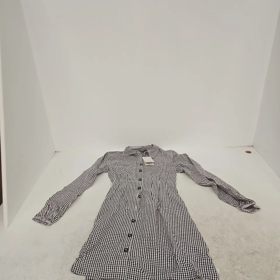 NOBODY'S CHILD GINGHAM SHIRT DRESS – UK 6 (EU 34, USA 2) – MADE IN INDIA