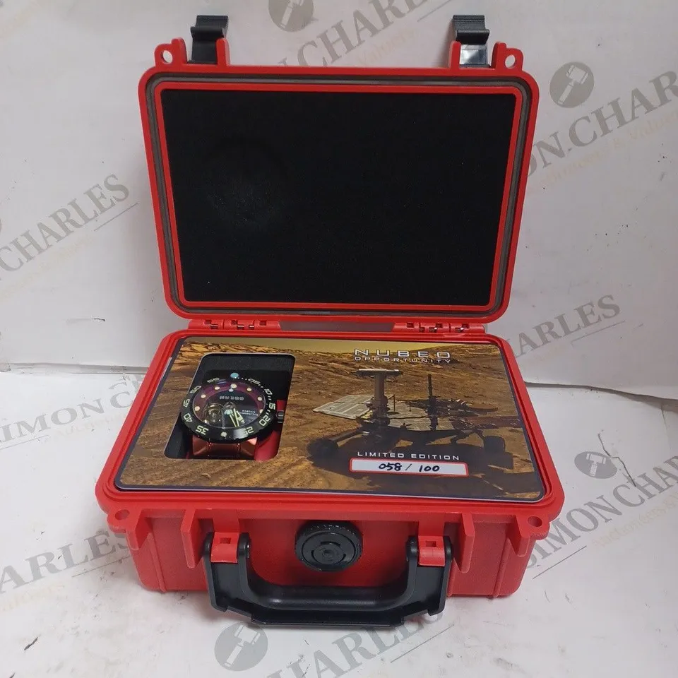 BOXED NUBEO GENTS OPPORTUNITY LTD ED AUTOMATIC WATCH 058/100 - STAINLESS STEEL - 30 ATM. 