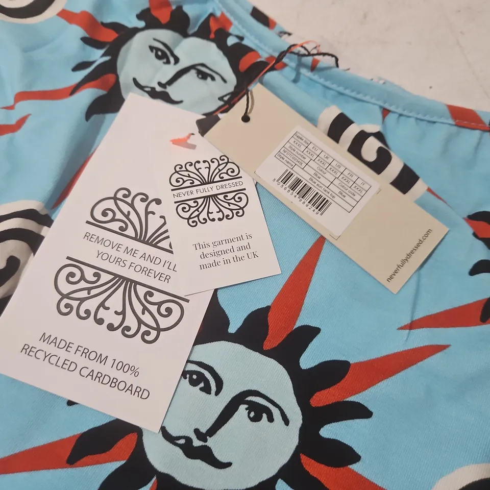 NEVER FULLY DRESSED BLUE SUN TANK TOP - UK XXXL