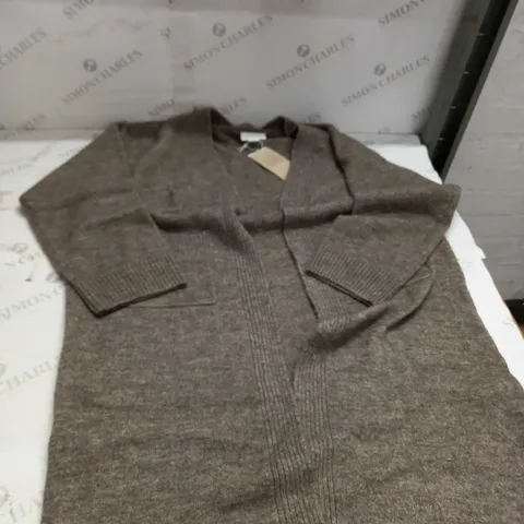 MONKL DARK GREY WOOLLY LONG COAT SIZE M