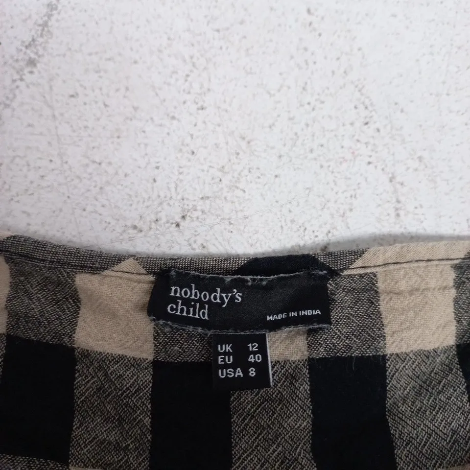 NOBODY'S CHILD CHECKERED DRESS – UK 12 (EU 40, USA 8)