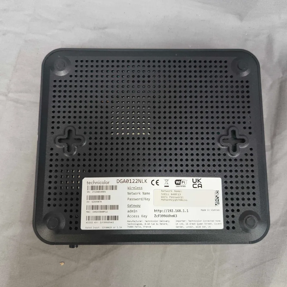 TECHNICOLOR DGA0122NLK GATEWAY ROUTER