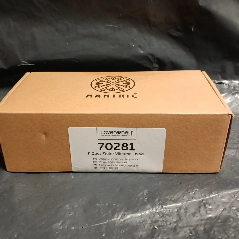 BOXED LOVEHONEY P-SPOT PROBE VIBRATOR - BLACK
